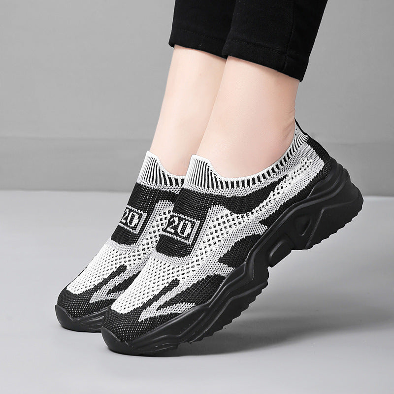 Damen Stretch-Sneaker mit atmungsaktivem Strickdesign und weichem Innenfutter