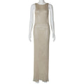 Damen Elegantes, figurbetontes Maxikleid mit schimmerndem Glanz R&B