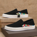 Damen modische und bequeme Slip-On Espadrilles mit farbenfrohen Akzenten R&B