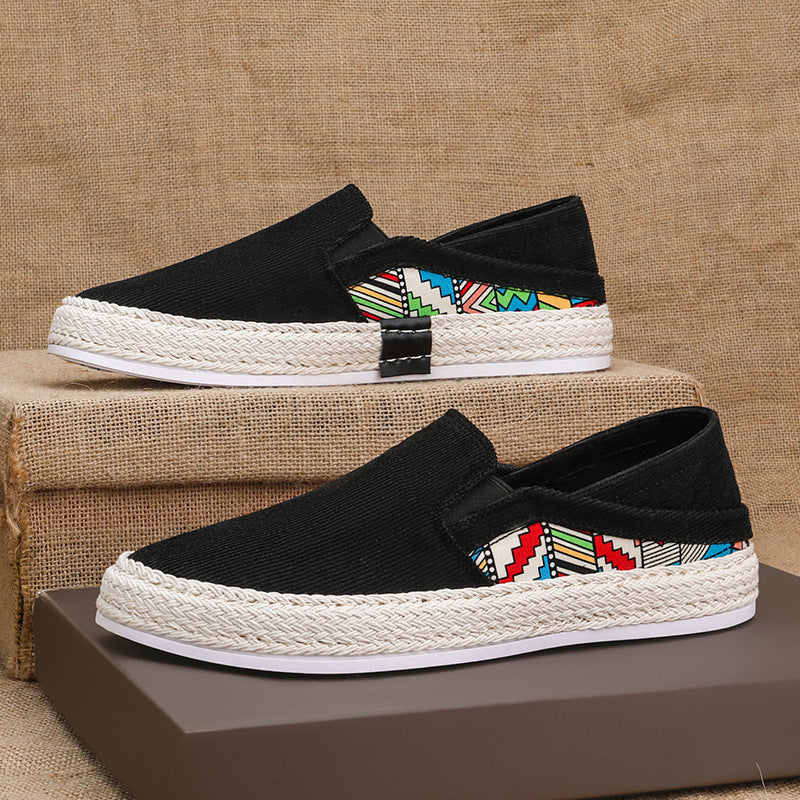 Damen modische und bequeme Slip-On Espadrilles mit farbenfrohen Akzenten R&B