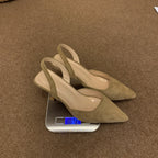 Damen Slingback-Pumps mit spitzem Zehenbereich und rutschfester Sohle R&B