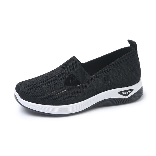 Damen Bequeme Slip-On Sneakers mit atmungsaktiver Netzstruktur R&B