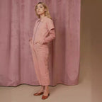 Damen legerer Jumpsuit mit praktischen Taschen und Reißverschluss R&B