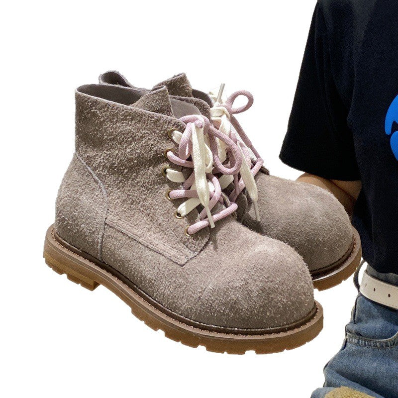 Damen bequeme und stilvolle Chelsea Boots mit trendy Schnürung R&B