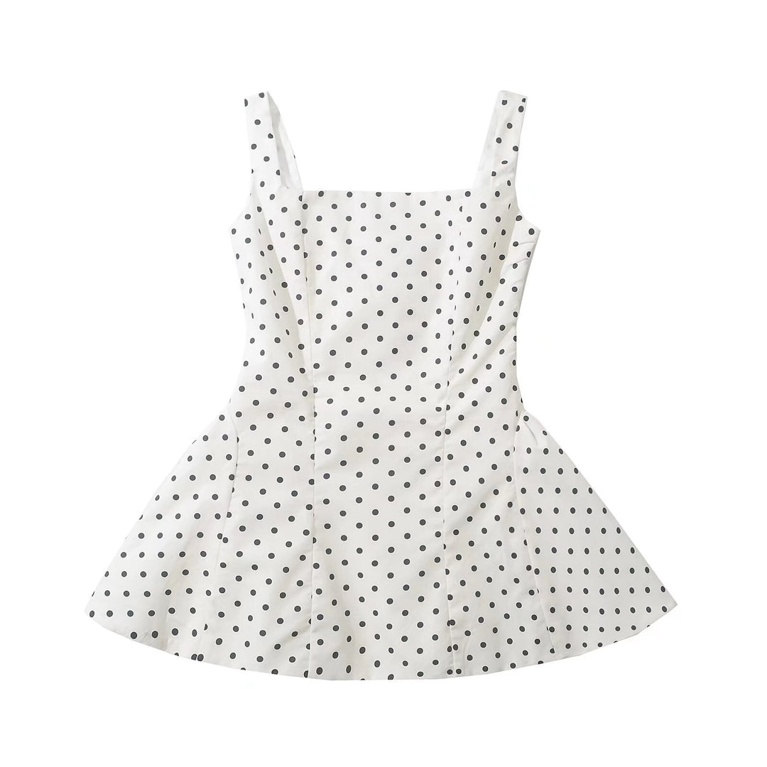 Damen Kurzkleid mit verspieltem Punkte-Muster und elegantem Schnitt R&B