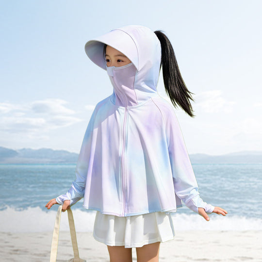 Kinder Sonnenschutzjacke mit Kapuze und atmungsaktivem Stoff R&B
