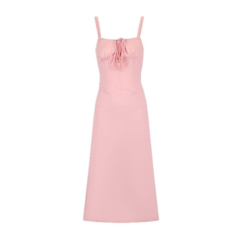 Damen Maxikleid mit formschöner Schnürung und eleganten Trägern R&B