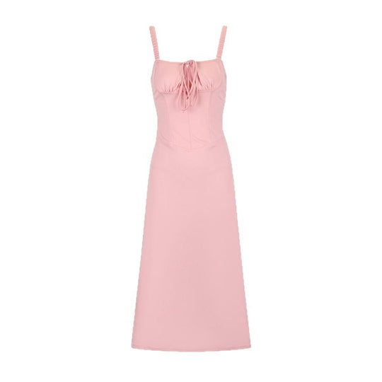 Damen Maxikleid mit formschöner Schnürung und eleganten Trägern R&B