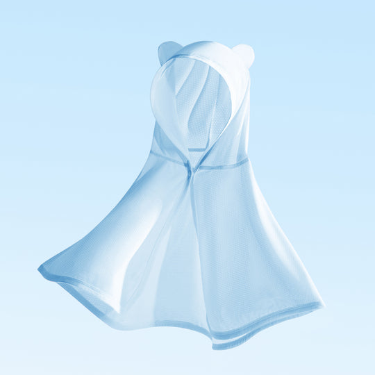 Unisex nan Kapuzensweat-Infant-Mesh-Schwimmponcho mit Bärenohren R&B