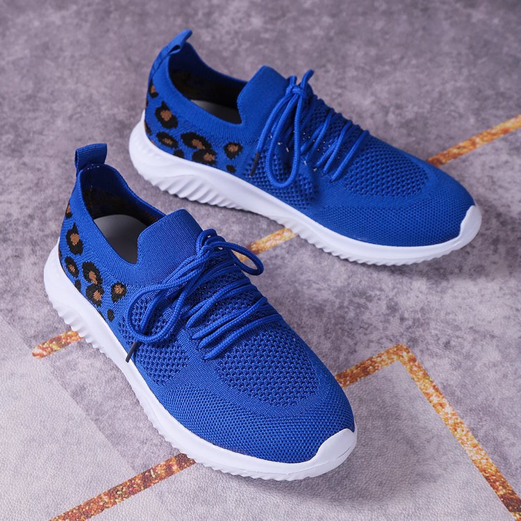 Damen Sneakers mit atmungsaktiven Mesh-Einsätzen und modischem Leopardenmuster R&B