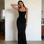Damen Elegantes Wickelkleid mit schulterfreien Trägern und raffiniertem Drapierungsdetail R&B