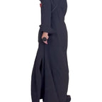 Damen Maxikleid mit praktischen Seitentaschen und modernem Hemdblusenkragen