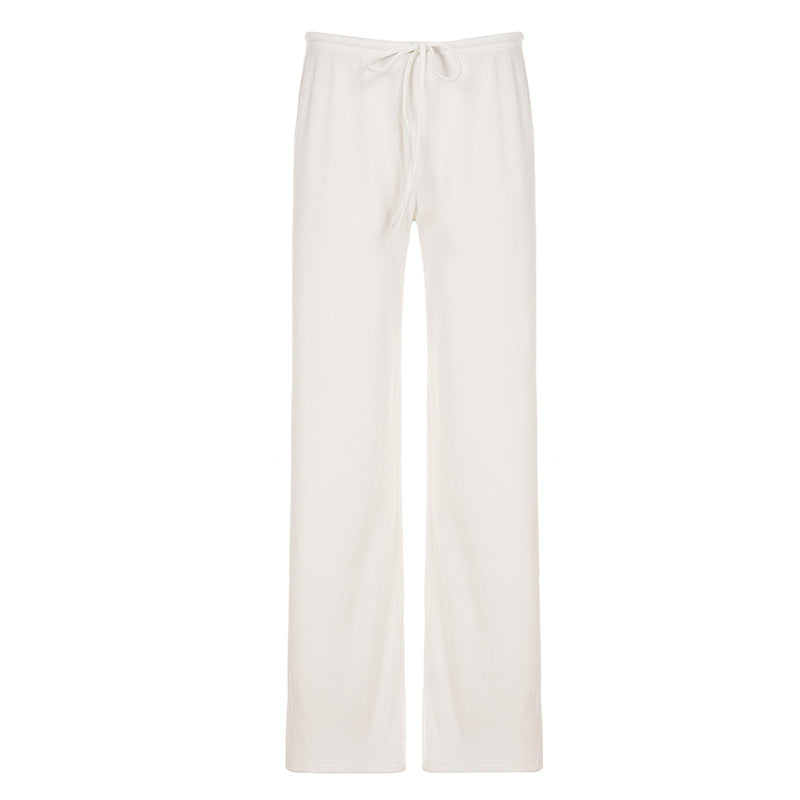 Damen Weite Jersey-Hose mit elastischem Bund und Kordelzug R&B