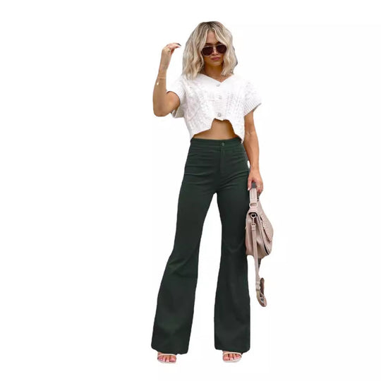 Damen Flared Jeans mit hohem Bund und figurformendem Schnitt R&B