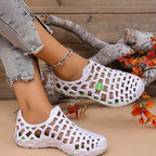 Damen atmungsaktive Kunststoffclogs mit rutschfester Sohle R&B