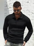 Herren Langarm Poloshirt R&B