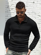 Herren Langarm Poloshirt R&B