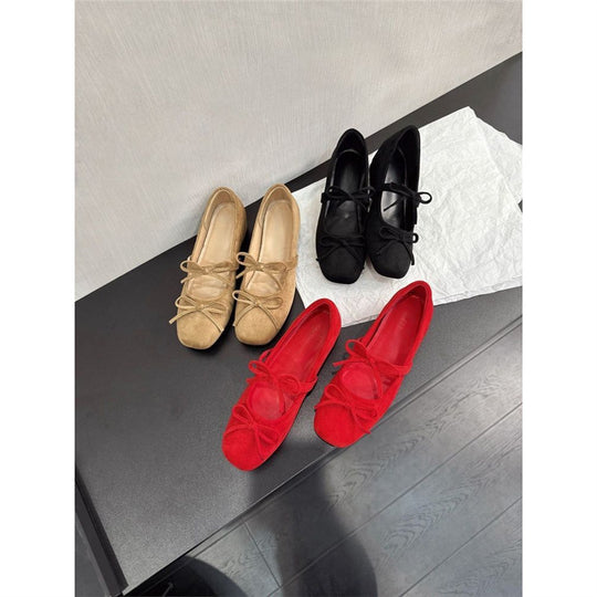 Damen Ballerinas mit Schleifenverzierung R&B