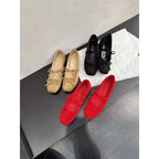 Damen Ballerinas mit Schleifenverzierung R&B