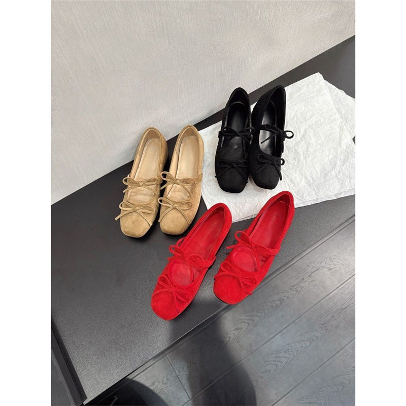 Damen Ballerinas mit Schleifenverzierung R&B