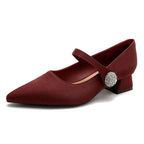 Damen elegante Ballerinas mit modischem Strassdetail