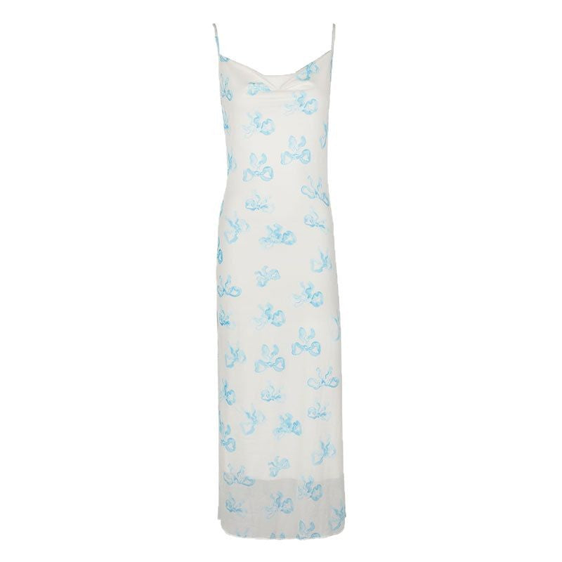 Damen Elegantes Sommerkleid im minimalistischen Stil mit feinen Spaghetti-Trägern R&B