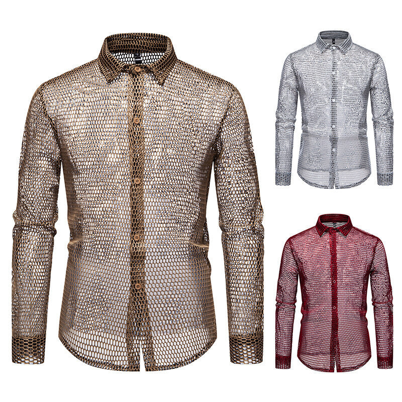 Herren Mesh-Hemd aus hochwertigem Material mit innovativem Design R&B