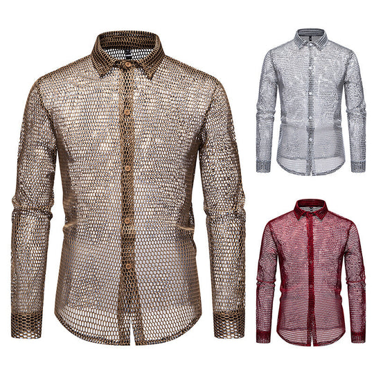 Herren Mesh-Hemd aus hochwertigem Material mit innovativem Design R&B