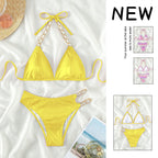 Damen Triangel-Bikini mit glamourösen Kettenakzenten