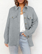 Damen Steppjacke mit Knopfleiste und Taschen R&B