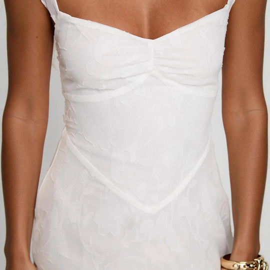 Damen Elegantes Sommerkleid mit zarten Rüschendetails und gerafftem Oberteil R&B