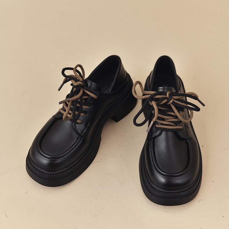 Damen modische Schnürschuhe mit robustem Sohlenprofil und hochwertiger Lederoberfläche R&B