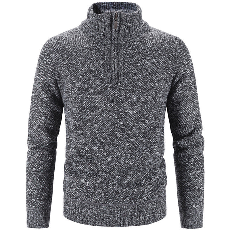 Herren modischer Rollkragenpullover mit elegantem Reißverschluss R&B