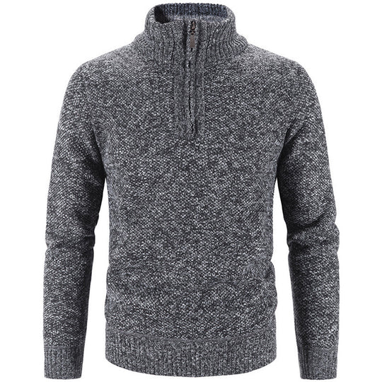 Herren modischer Rollkragenpullover mit elegantem Reißverschluss R&B