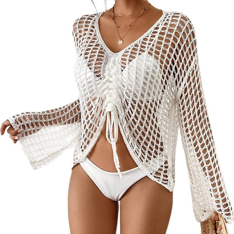 Damen lockeres Netzoberteil R&B