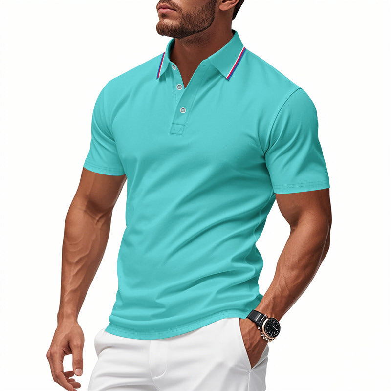 Herren Poloshirt mit modernem Kragen und feuchtigkeitsregulierender Technologie R&B