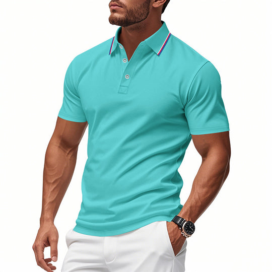 Herren Poloshirt mit modernem Kragen und feuchtigkeitsregulierender Technologie R&B