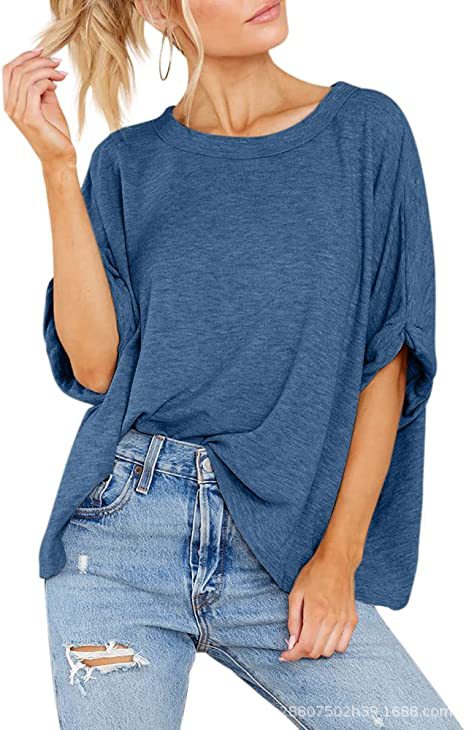 Damen lässiges Oversized T-Shirt R&B