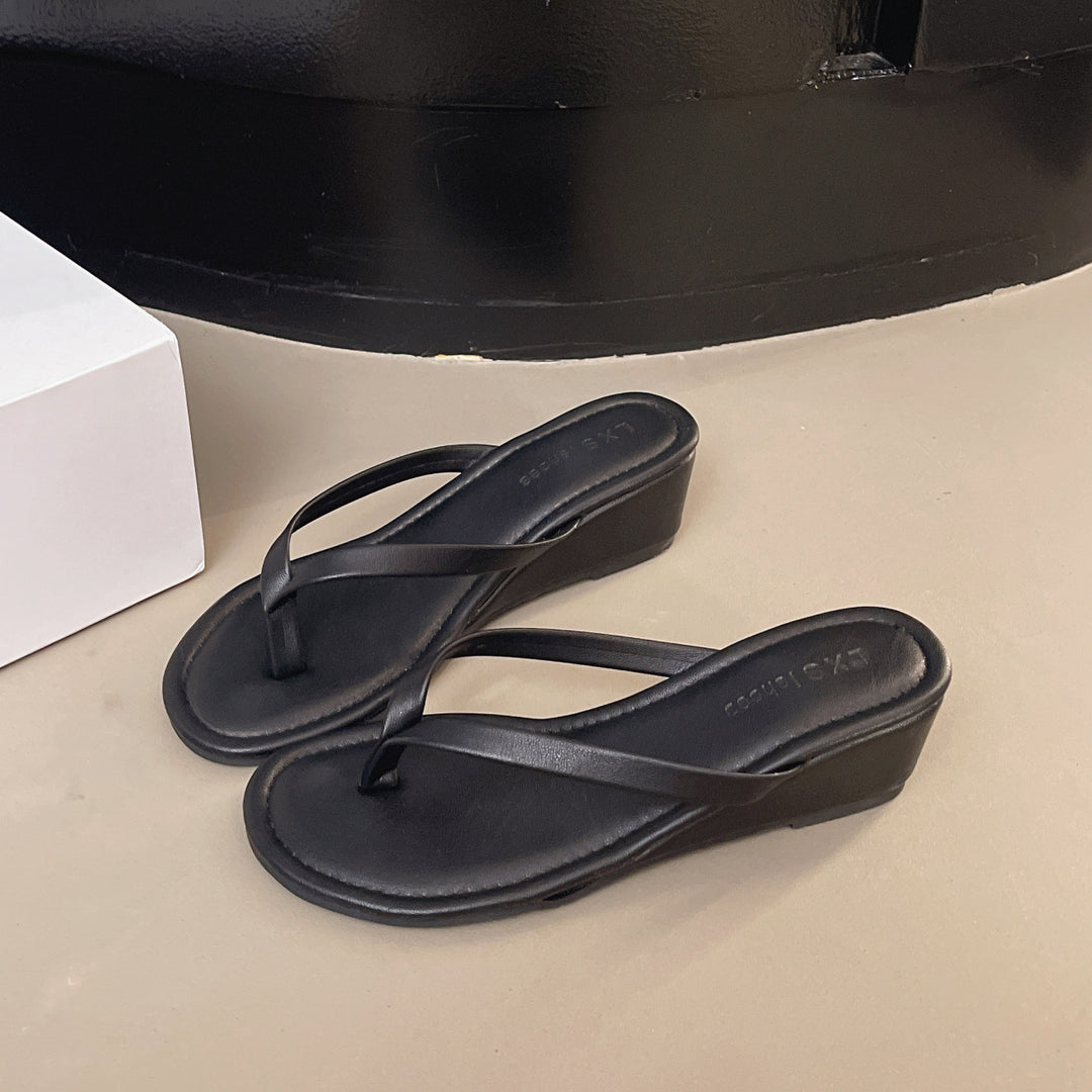 Damen eleganter Wedgesandalen mit schimmerndem Design R&B