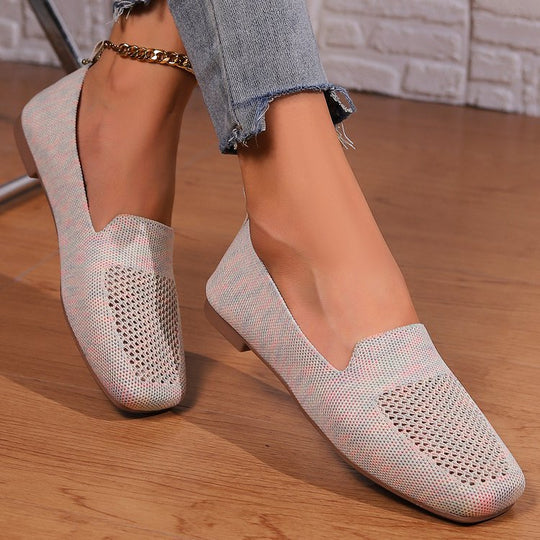 Damen Slip-On Mokassins aus atmungsaktivem Netzmaterial R&B