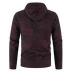 Herren Strickjacke mit Kapuze und modernen Strukturelementen R&B