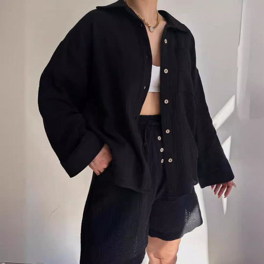 Damen modische und lässige Shirtjacke R&B