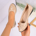Damen Ballerinas mit eleganter Lochmuster-Applikation und rutschfester Sohle R&B