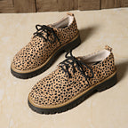 Damen Mode Schnürschuhe mit trendigem Animal-Print und rutschfester Sohle R&B