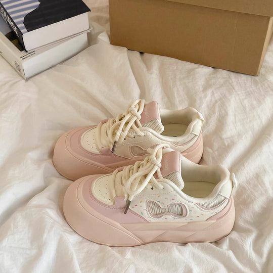 Damen Sportliche Sneakers mit dicker, flexibel dämpfender Sohle R&B