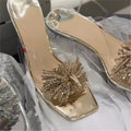 Damen Glamouröse und transparente Slipper R&B