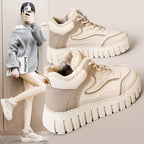 Damen warme High-Top Sneakers mit kuscheligem Innenfutter und innovativem Sohlenprofil R&B