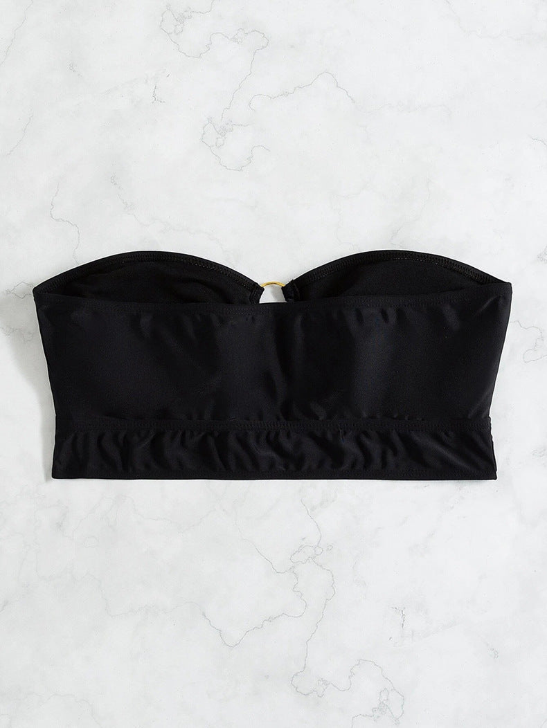 Damen Bandeau-Bikini-Oberteil mit elegantem Ringdetail R&B