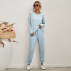 Damen gemütlicher Lounge-Anzug mit lässigem Schnitt und praktischen Taschen R&B