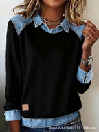 R&B | Sweatshirt mit Kontrast Einsätzen